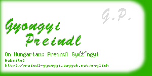 gyongyi preindl business card